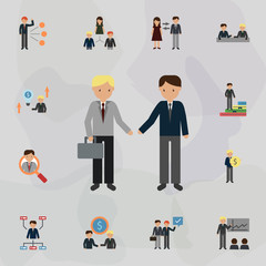 Business talk color icon. Universal set of business for website design and development, app development