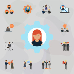 Management color icon. Universal set of business for website design and development, app development