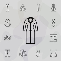 Coat clothes woman dress icon. Universal set of clothes for website design and development, app development