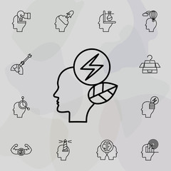 Think, ecology, energy icon. Universal set of creative thinking for website design and development, app development
