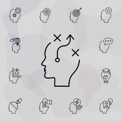 Planning, strategy, brain icon. Universal set of creative thinking for website design and development, app development