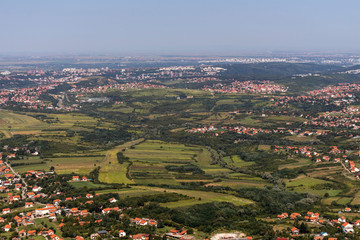 Amazing panoramic view from Avala Tower, Serbia