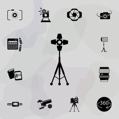 Obraz premium Studio Lights icon. Universal set of equipment photography for website design and development, app development