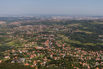 Amazing panoramic view from Avala Tower, Serbia