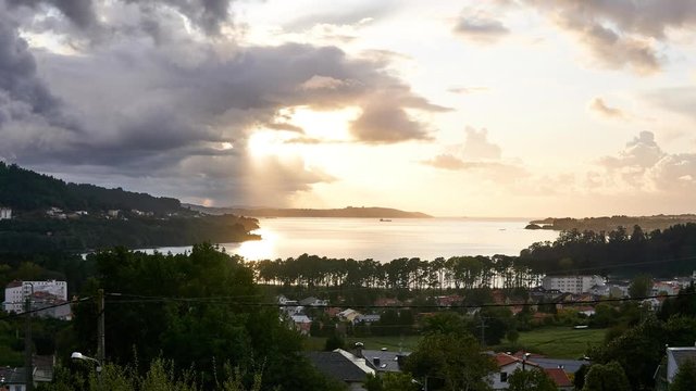 Ares Estuary Sunset Rias Altas Galicia