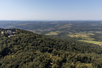 Amazing panoramic view from Avala Tower, Serbia