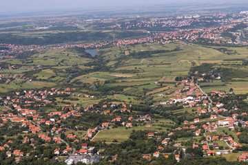 Amazing panoramic view from Avala Tower, Serbia