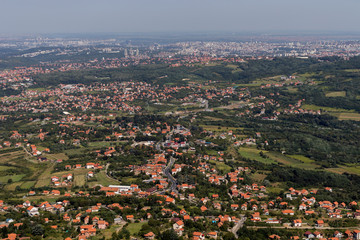 Amazing panoramic view from Avala Tower, Serbia