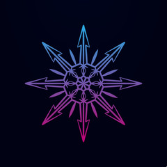 Snowflake nolan icon. Simple thin line, outline vector of snowflake icons for ui and ux, website or mobile application