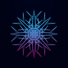 Snowflake nolan icon. Simple thin line, outline vector of snowflake icons for ui and ux, website or mobile application
