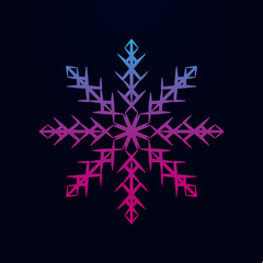 Snowflake nolan icon. Simple thin line, outline vector of snowflake icons for ui and ux, website or mobile application