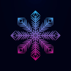 Snowflake nolan icon. Simple thin line, outline vector of snowflake icons for ui and ux, website or mobile application