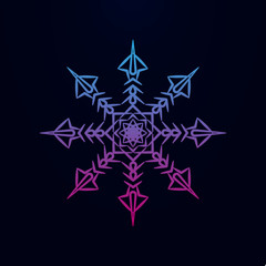 Snowflake nolan icon. Simple thin line, outline vector of snowflake icons for ui and ux, website or mobile application