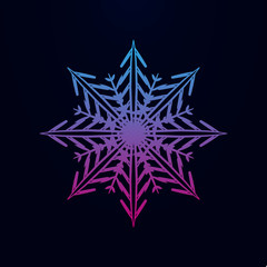 Snowflake nolan icon. Simple thin line, outline vector of snowflake icons for ui and ux, website or mobile application