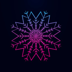 Snowflake nolan icon. Simple thin line, outline vector of snowflake icons for ui and ux, website or mobile application