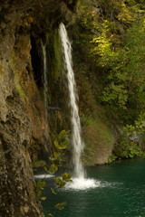 Fototapeta na wymiar View of waterfalls in Plitvice Lakes National Park, Сroatia.
