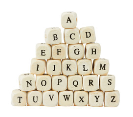 English alphabet from cubes