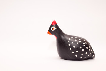 chicken shaped black clay crafts