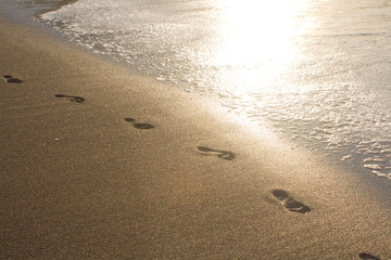 Footprints at the Beach - Footsteps on the Sand