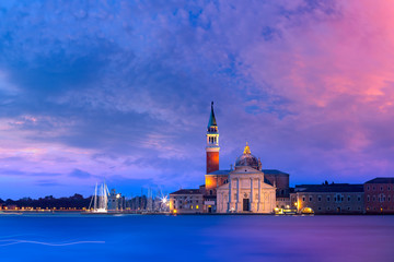 Fototapeta na wymiar San Giorgio di Maggiore at sunrise, Venice, Italy