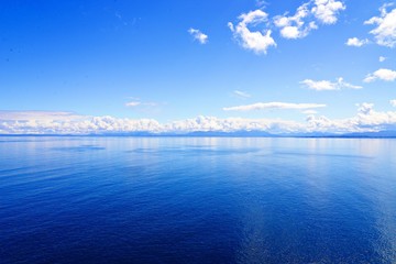 Amazing blue sea and sky in Scotland