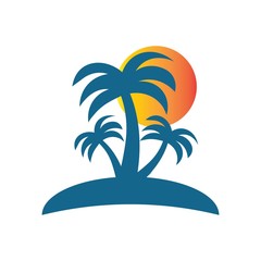 Fototapeta na wymiar palm tree logo vector
