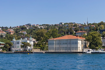 Panorama from Bosporus to city of Istanbul, Turkey