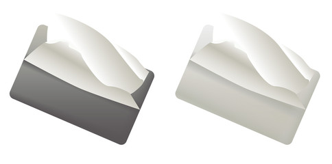 Pocket tissue black and white gradation 