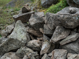 Giant rock formations in a nature reserve with humid weather