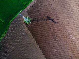 Powerlines over the farmers fields