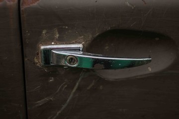 dump of old abandoned Soviet rusty cars. Russian auto industry.