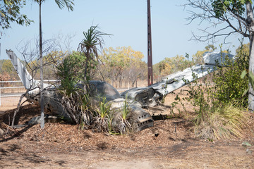 Plane crashed in bush land