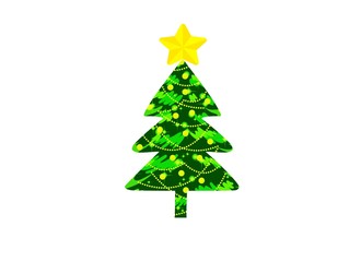 Fototapeta premium christmas tree on white background