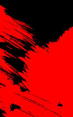 black and red hand painted brush grunge background texture