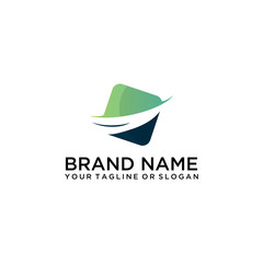 financial logo design with full color vector template style