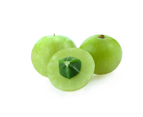 Indian gooseberry   isolated on white background