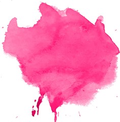 Colorful abstract watercolor stain with splashes and spatters.