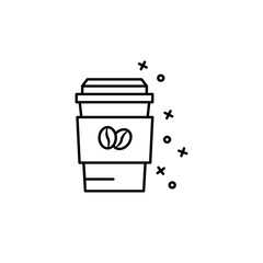 Coffee cup, take away, drink icon. Simple line, outline vector of coffee icons for ui and ux, website or mobile application