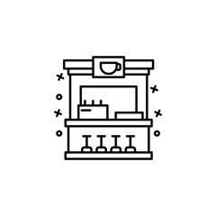 Coffee shop, store, restaurant icon. Simple line, outline vector of coffee icons for ui and ux, website or mobile application