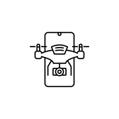 Control mobile drone icon. Element of mobile technology icon