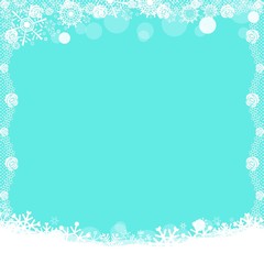 christmas background with snowflakes and place for text