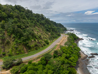 Beautiful aerial view of the Jaco Beach in Costa Rica