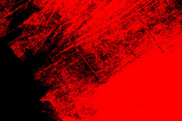 black and red hand painted brush grunge background texture - 297207399
