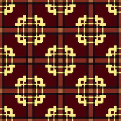 Tartan seamless pattern with vintage color