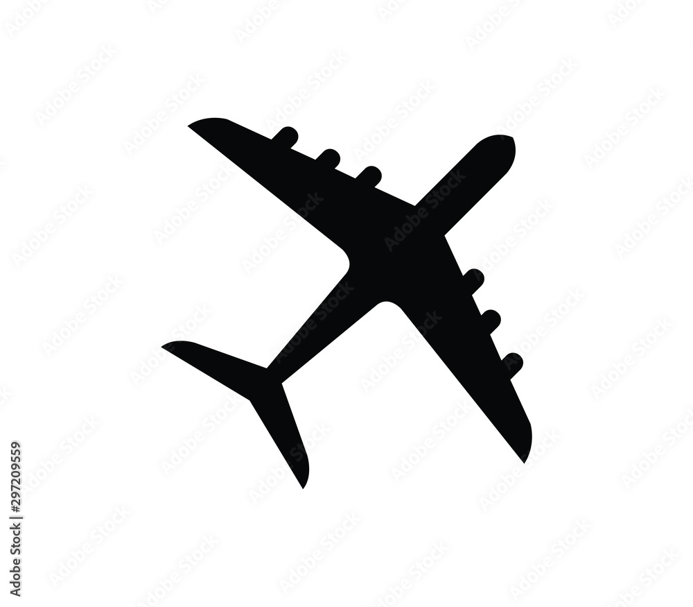 Wall mural airplane icon