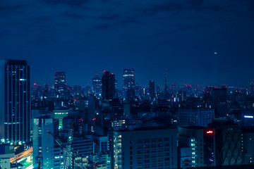 Night view of Tokyo.