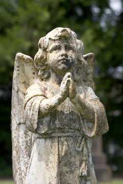 Cherub Antique Statue of Angel Praying