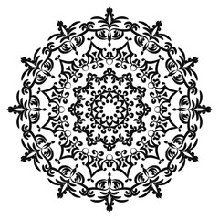 Mandala pattern black and white good mood