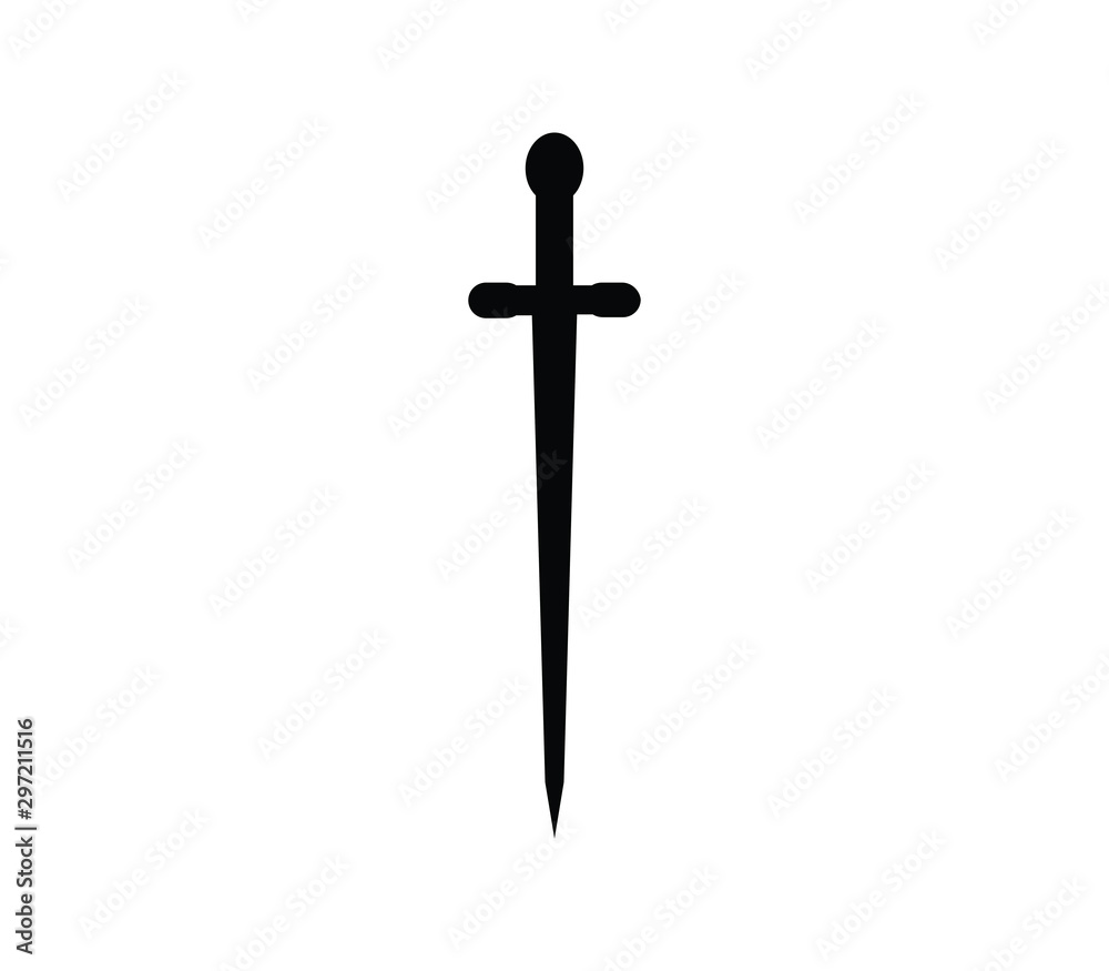 Sticker sword icon