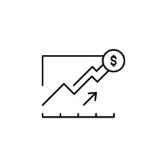 Analysis icon. Simple line, outline vector of office icons for ui and ux, website or mobile application on white background